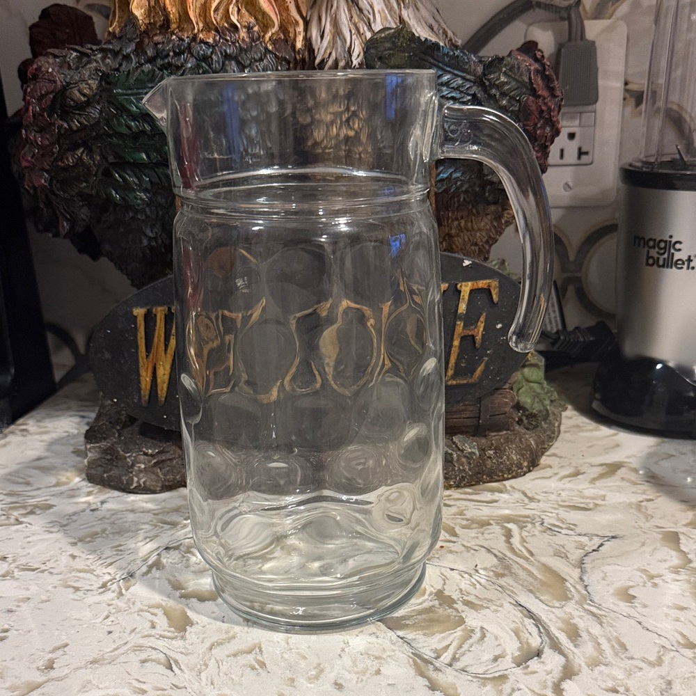 Clear Glass Pitcher 9’ by 5’